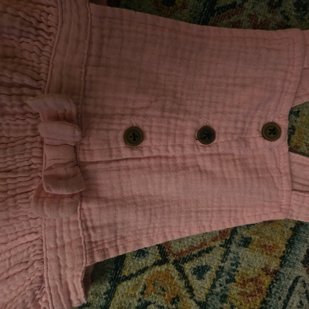 Adorable Pink Kids Overall Dress - Picture 5 of 9